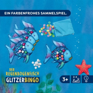 Joc de societate HABA Glitzer Bingo Der Regenbogenfisch, pentru 2-4 jucatori, ab 3 ani - Img 2