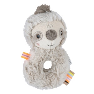 Jucarie de motricitate cu rattling Faultier Fehn, material plush, pentru bebelusi
