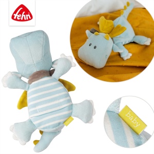 Jucarie de plus Fehn Warming Animal Dragon - Perna linistitoare cu seminte de struguri pentru bebelusi in aspect de jucarie moale Draguta Dragon - Perna de caldura Jucarie de plus calda pentru relaxare pentru bebelusi si copii mici de la 0+ luni - Img 4