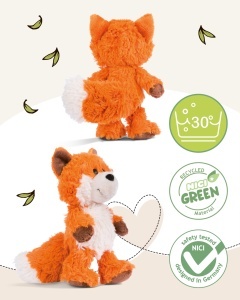 Jucarie de plus NICI Fuchs Fridalie 25cm portocaliu materiale reciclate - Img 3