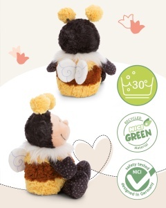 Jucarie de plus NICI Hummel Beelinda 18cm galben realizata din materiale reciclate - Img 4