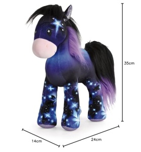 Jucarie de plus NICI Pony Starflower 35 cm Albastru Materiale reciclate Cod 48755 - Img 3