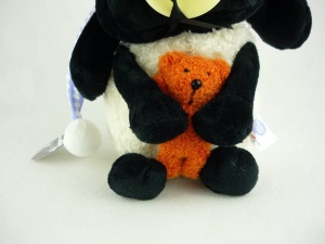 Jucarie de plus NICI Timmy cu suzeta si ursulet 25 cm albnegru - Img 4