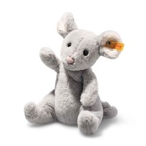 Jucarie de plus Steiff Cheesy Maus 19cm, gri deschis, prieten de neuitat