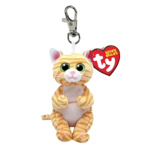 Jucarie de plus TY Beanie Bellies Clips Mango, 12 cm, cu ochi stralucitori verzi