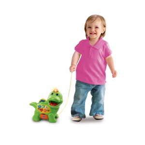 Jucarie Educativa VTech Baby Futter Mich Dino Dinosaur Interactiv cu 8 Fise Colorate - Img 4