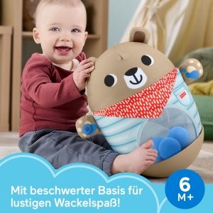 Jucarie interactiva Fisher-Price Camping Wackelbar JLB83 33 cm cu bile colorate si baza stabila - Img 2