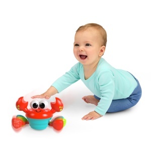 Jucarie interactiva pentru bebelusi Bright Starts Crab, muzica si dans, rosu - Img 6