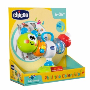 Jucarie interactiva pentru scaun de masa Chicco Phill Raupe, multicolor, 6-36 luni - Img 8