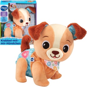Jucarie interactiva VTech Krabbel-mit-mir-Hundchen pentru bebelusi 9-36 luni