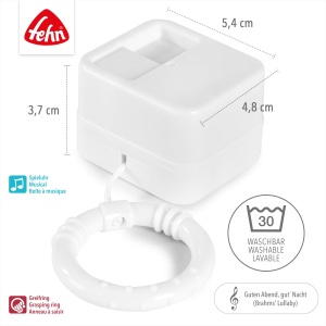 Jucarie muzicala pentru bebelusi Fehn, melodia Brahms, lavabila, 5.4 x 4.8 cm - Img 4