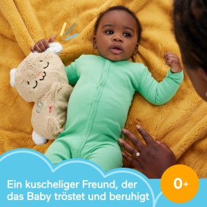 Jucarie pentru bebelusi Fisher-Price Soothe Settle Bunny, cu sunete si lumina, moale - Img 3