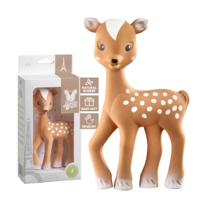 Jucarie pentru bebelusi Sophie La Girafe Fanfan, cauciuc natural, maro