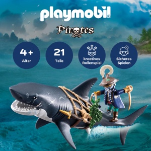 Jucarie PLAYMOBIL Pirati Riesenhai 71793 - Set de joaca pentru copii de la 4 ani - Img 2