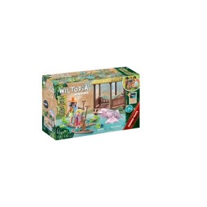 Jucarie PLAYMOBIL Wiltopia 71143 Paddeltour cu Flussdelfine, 44 piese, reciclabil - Img 4
