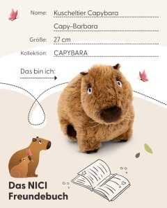 Jucarie Plus NICI Capybara Capy-Barbara 27cm Maro Materiale Reciclate - Img 5