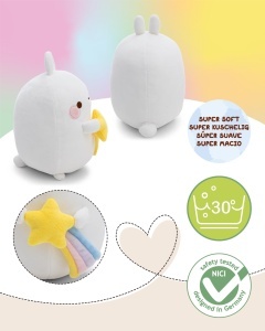Jucarie Plus NICI Molang 24cm Alb Cu Stea Cazatoare In Cutie Cadou - Img 3