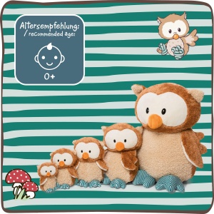 Jucarie Plush NICI Baby-Eule Owlino 70 cm, Culoare MaroVerde, Ideal pentru Bebei si Copii - Img 5