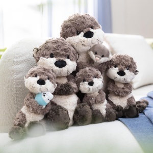 Jucarie Plush NICI Otter Oda 25 cm, Culoare Bej si Gri, Ideal pentru Copii si Adulti - Img 5