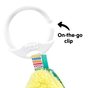 Jucarie senzoriala pentru bebelusi Lamaze Bea the Banana 0-24 luni galben cu sunete si texturi multiple - Img 6
