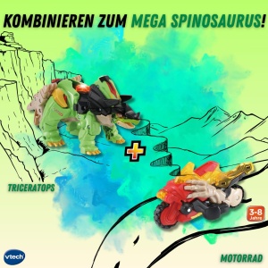 Jucarie VTech Switch and Go Dinos Mega Spinosaurus 2-in-1 pentru copii - Img 3