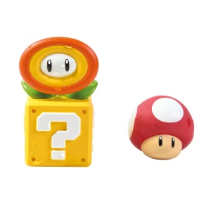 Jucarii de Baie My Mario - Set Spritzfiguri Super Pilz si Feuerblume pentru copii