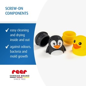 Jucarii de Baie Reer MyHappyBath - Set 2 Piese (Rata si Pinguin) din Silicon - Img 5