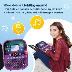 Jurnal digital VTech Kidisecrets Selfie Music 2.0, 128 MB, 2 camere, negru - Img 5