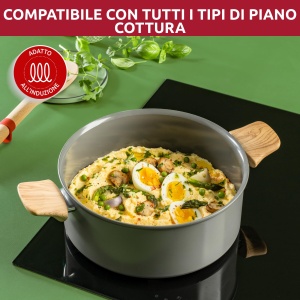 Kasserolle Lagostina Vivissima, 24 cm, cu doua manere, antiaderenta - Img 2