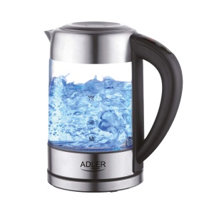Kettle electric Adler AD 1247, 1,7L, 2200W, din inox si sticla, cu selectie temperatura - Img 4