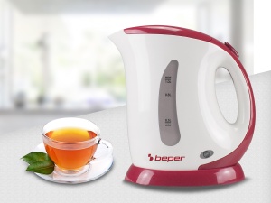 Kettle electric Beper BB.050, capacitate 1L, putere 900W, rosu - Img 5