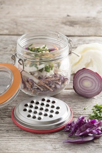 Kilner 0025841 Set Raspatoare din Otel Inoxidabil cu Borcan 05L Transparent - Img 6