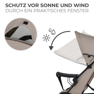 Kinderkraft TIK Carucior Sport Usor 65kg Reglabil Beige - Img 4