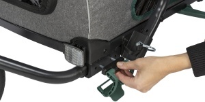 Kit de conversie pentru carucior de caini TRIXIE - roata frontala cu articulatie 360, usor de montat - Img 5