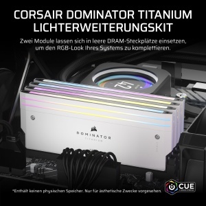 Kit de iluminare CORSAIR Dominator Titanium DDR5 RGB 2 module Alb - Img 2