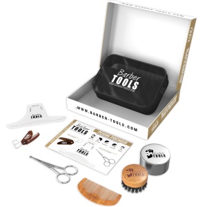 Kit de ingrijire a barbii - Set complet cu pieptene, pensula si accesorii - Img 4