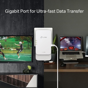 KIT PGW2440 TP-Link Wi-Fi Powerline G.hn2400, AX1800 Wi-Fi 6, pana la 1428 Mbps prin Powerline, Gigabit Ethernet, Priza suplimentara, Plug & Play, Nu este compatibil cu HomePlug AV/AV2 - Img 5