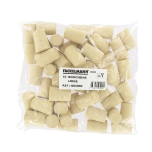 Korki pentru vin Fackelmann 005000, 50 bucati, conici, bej, 3,3 x 2,1 cm - Img 2