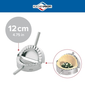 Kuchenprofi Ravioli Former PASTACASA MIDI, otel inoxidabil, 12cm O, se poate spala in masina de spalat vase, Producator de galuste, Fos de aluat Ravioli, Maultaschen Former - Img 2