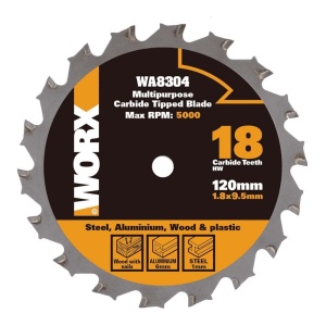 Lama multifunctionala Worx WA8304, 120 mm, pentru lemn si metal, argintiu