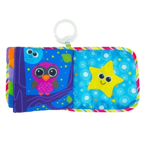 Lamaze L27186 Baby Clip Go - Carte senzoriala din material textil cu sunete si accesorii pentru bebelusi - Img 4