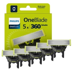 Lame de ras Philips OneBlade QP45050, compatibile cu toate modelele, set 5 buc