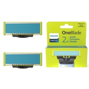Lame Philips OneBlade First Shave QP22550 Set 2 Buc Compatibile cu Modelele OneBlade si OneBlade Pro Pentru Piele Sensibila