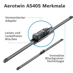 Lame stergatoare Bosch Aerotwin A540S, 680mm625mm, set 2 bucati - Img 6
