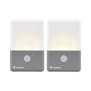 Lampa cu senzor de miscare VARTA, 2 bucati, alimentare cu baterii, IP44, alba - Img 1