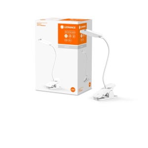 Lampa de birou LEDVANCE PANAN, alba, 5.2W, 130lm, cu clip si senzor tactil