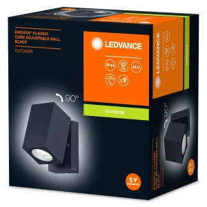 Lampa de exterior LEDVANCE ENDURA Classic Cube, neagra, GU10, IP44 - Img 6