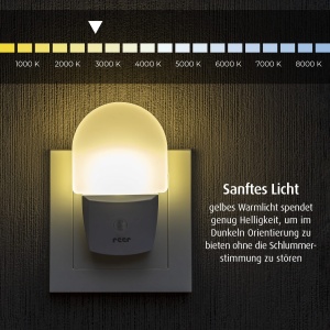Lampa de Noapte Reer NightGuide cu Senzor de Amurg, LED, Alb - Img 3