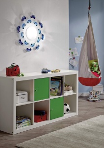 Lampa de tavan EGLO Viki 1, design auto, albastra, E27, 63 cm - Img 3