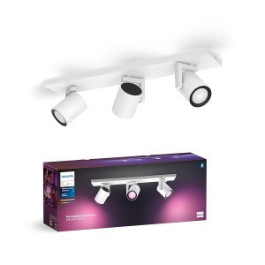 Lampa de tavan Philips Hue Argenta cu 3 Spoturi, 1050 lm, LED Dimmabil, Alb